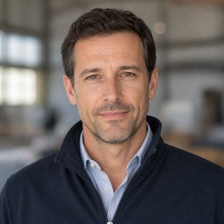 Synthetic portrait of a charter pilot and flight instructor